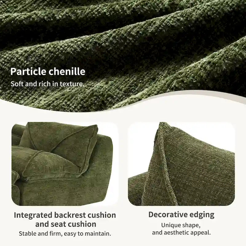 Canapé moderne en chenille avec mousse haute densité