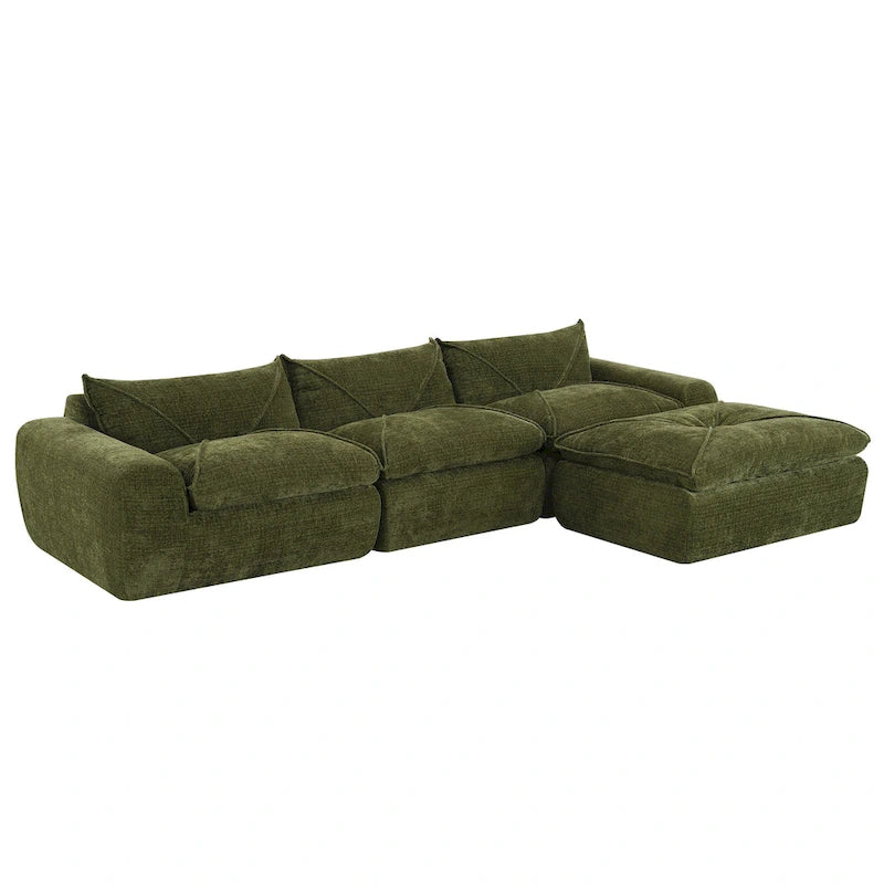 Canapé moderne en chenille avec mousse haute densité