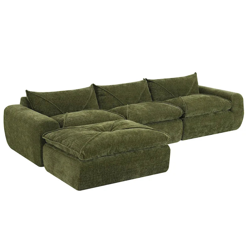 Canapé moderne en chenille avec mousse haute densité
