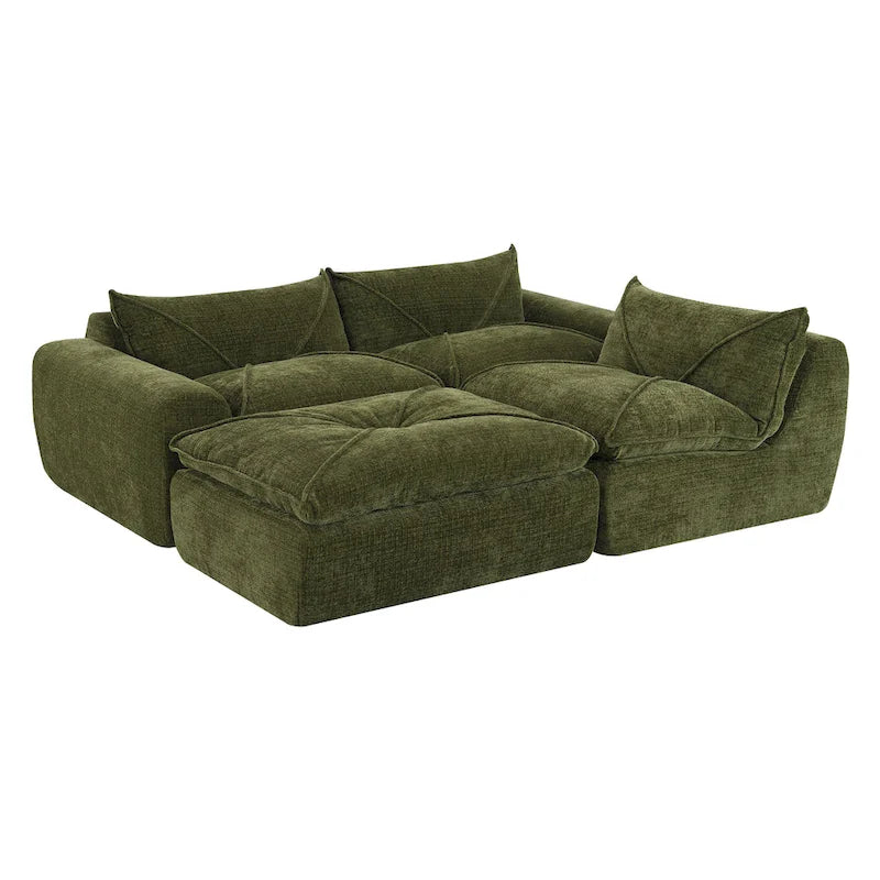 Canapé moderne en chenille avec mousse haute densité
