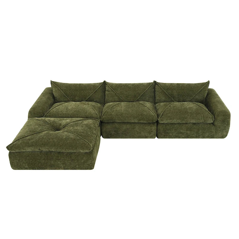 Canapé moderne en chenille avec mousse haute densité