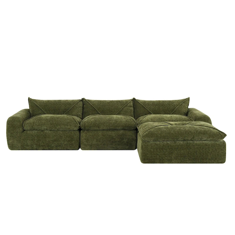 Canapé moderne en chenille avec mousse haute densité