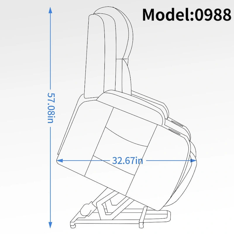 Fauteuil inclinable releveur avec massage par vibrations et chauffage lombaire