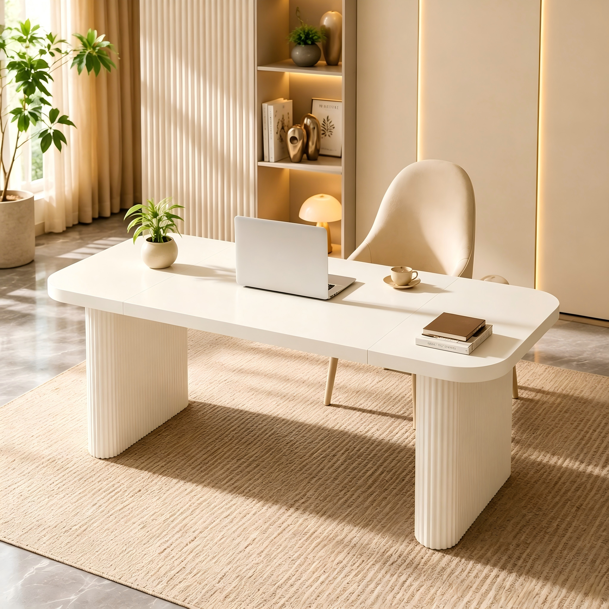 Bureau d'ordinateur simple de direction moderne