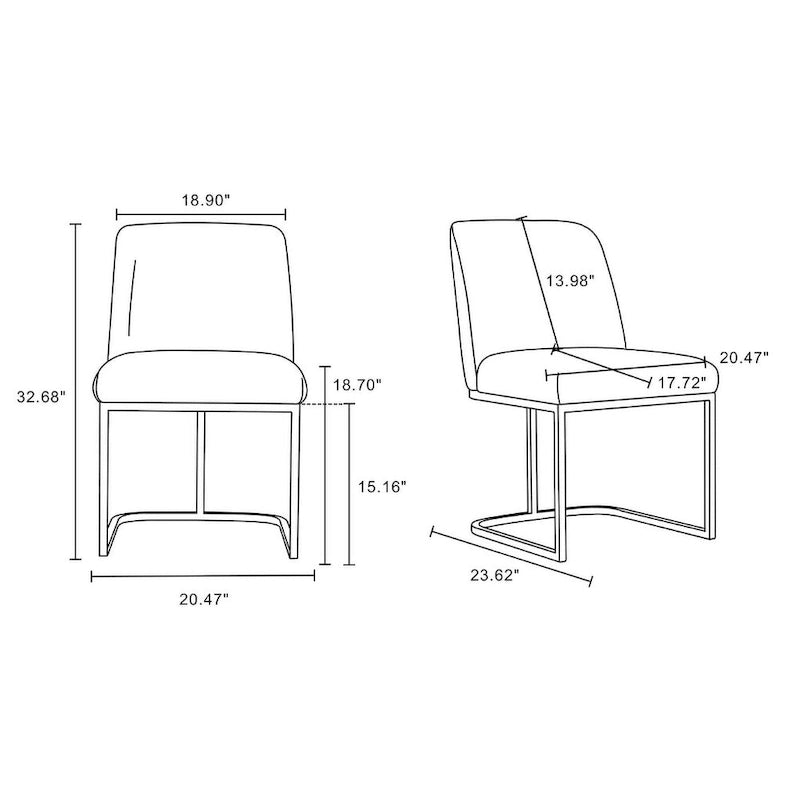 Chaise de salle à manger moderne en similicuir