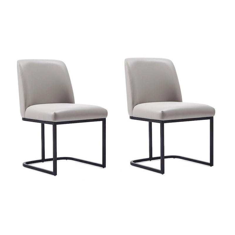 Chaise de salle à manger moderne en similicuir