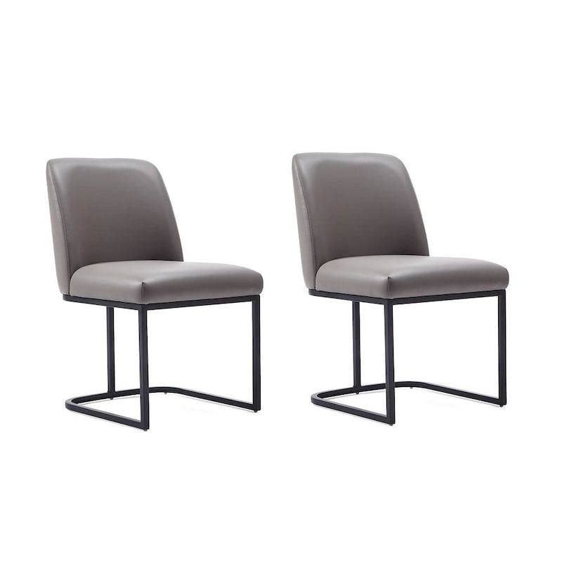 Chaise de salle à manger moderne en similicuir