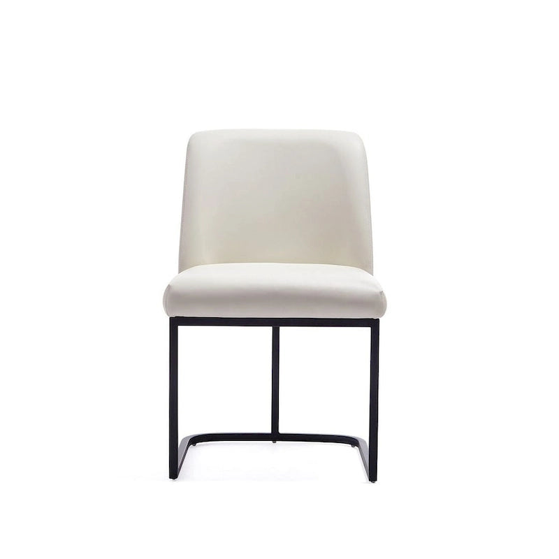 Chaise de salle à manger moderne en similicuir