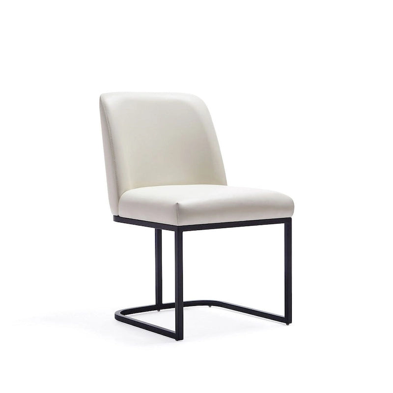 Chaise de salle à manger moderne en similicuir