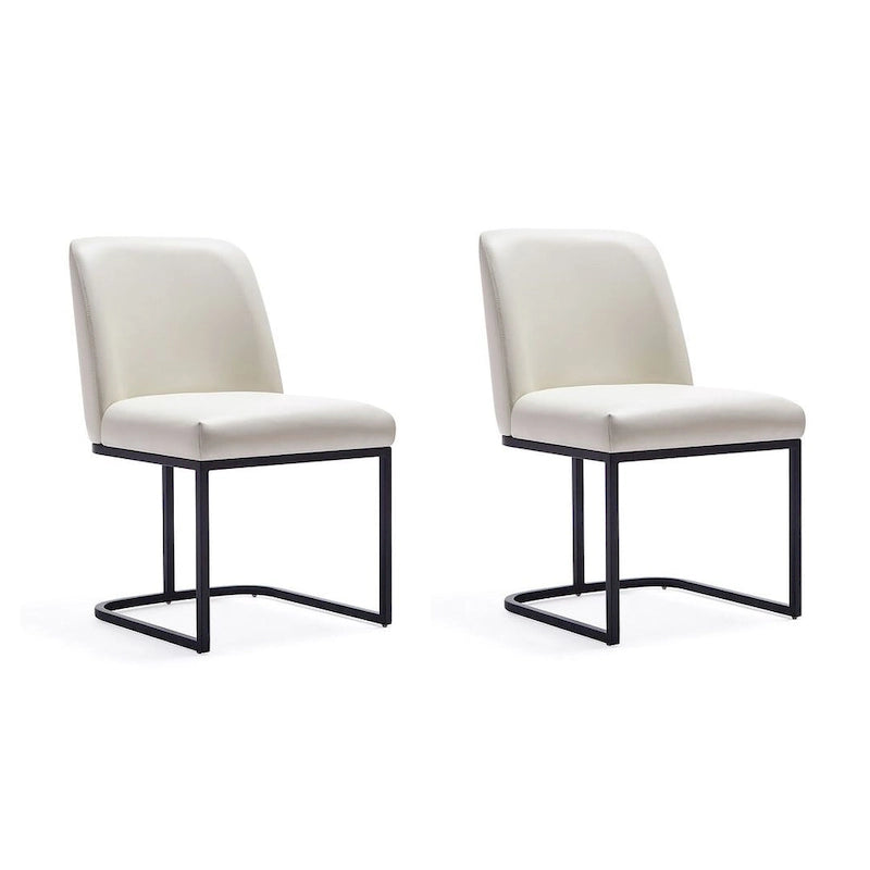 Chaise de salle à manger moderne en similicuir