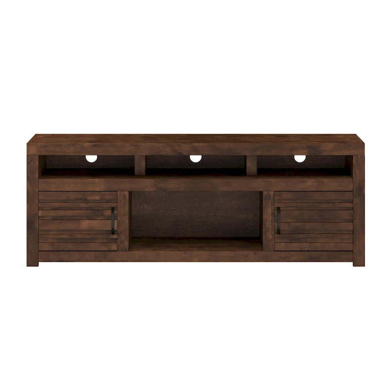 Meuble TV console pour téléviseurs jusqu'à la taille requise, finition Chêne Whiskey
