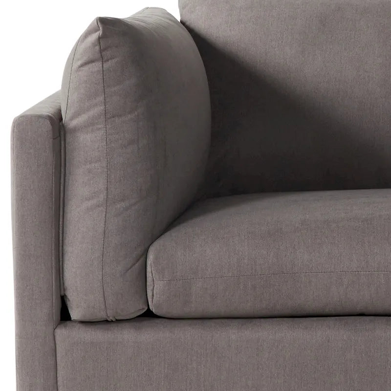 Canapé en tissu à coussins de dossier et fauteuil câlin