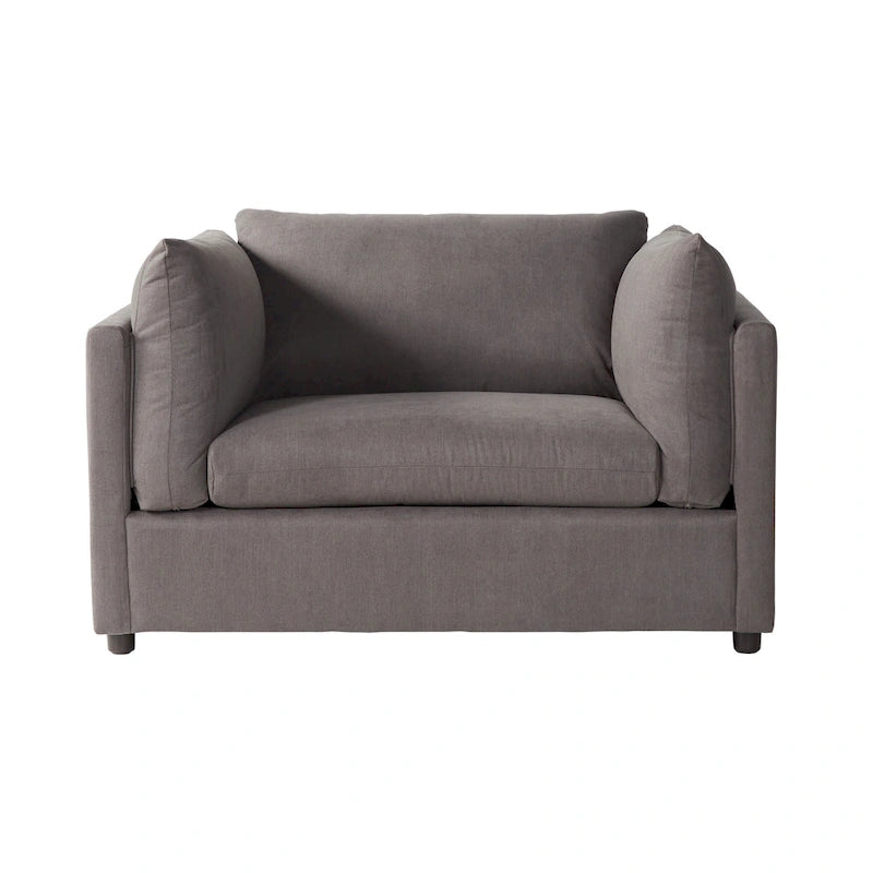 Canapé en tissu à coussins de dossier et fauteuil câlin