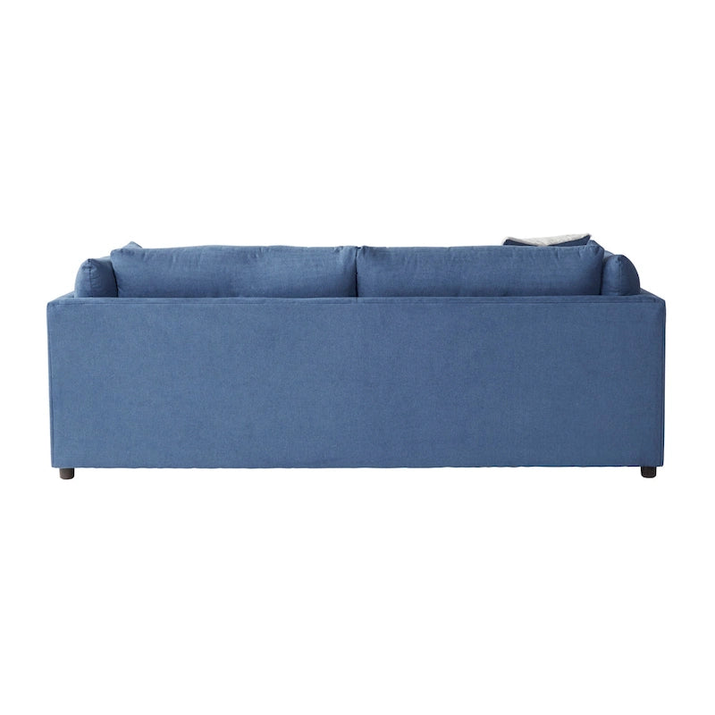 Canapé en tissu à coussins de dossier et fauteuil câlin