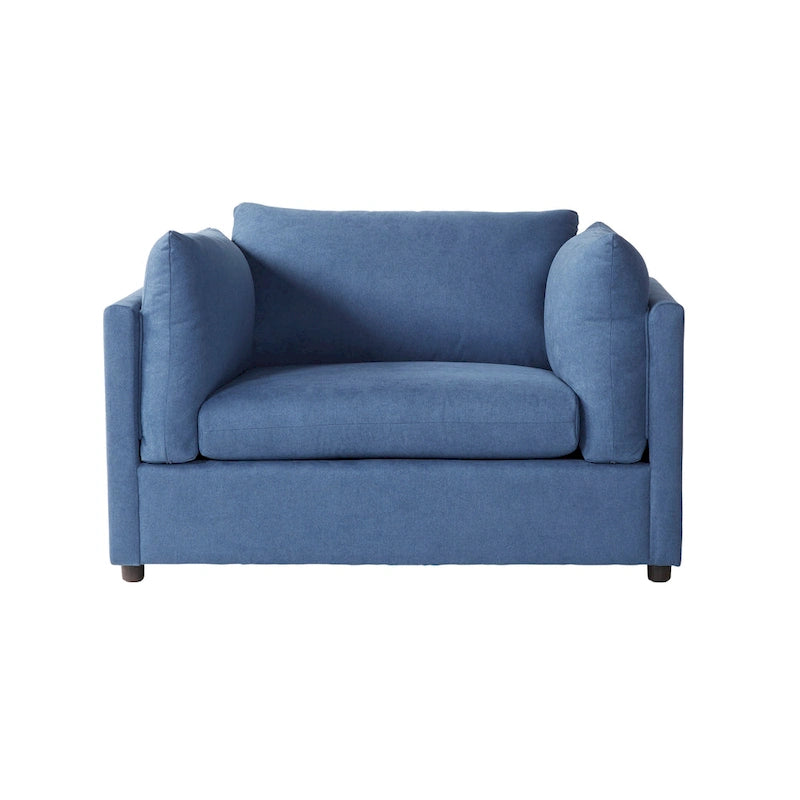 Canapé en tissu à coussins de dossier et fauteuil câlin