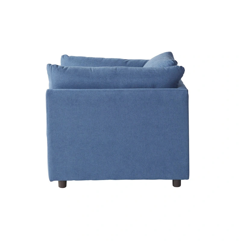 Canapé en tissu à coussins de dossier et fauteuil câlin