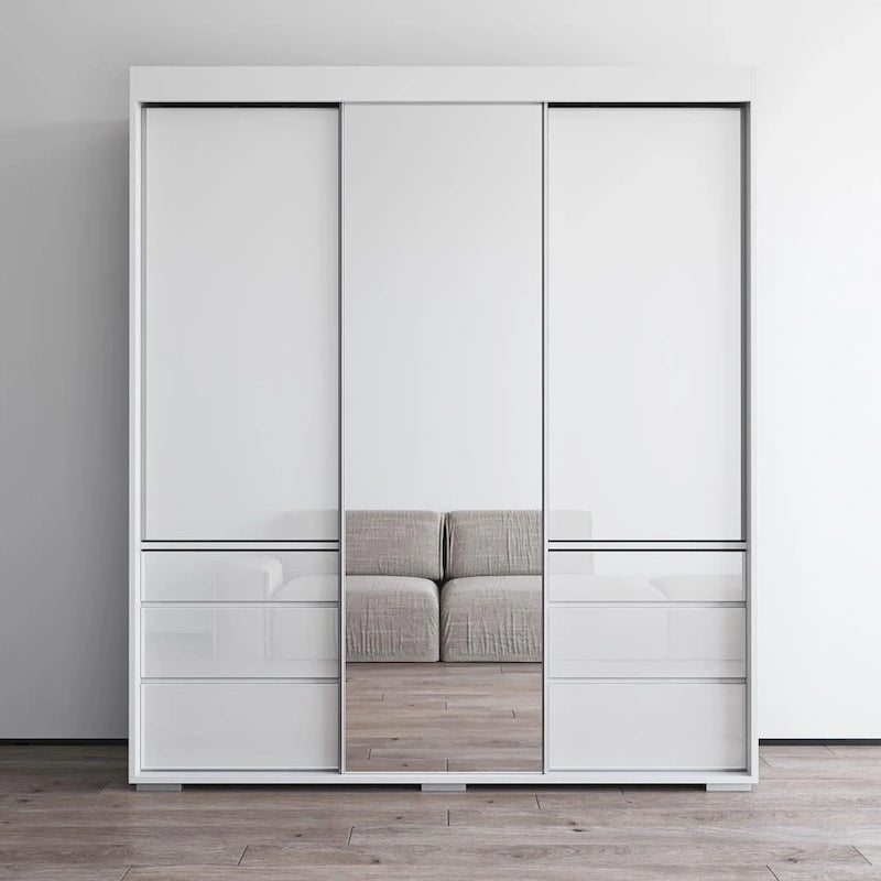 Armoire moderne 3 portes avec miroir
