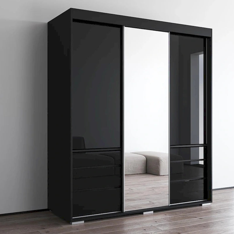 Armoire moderne 3 portes avec miroir