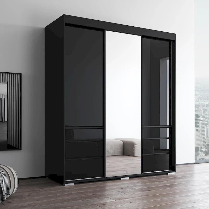 Armoire moderne 3 portes avec miroir