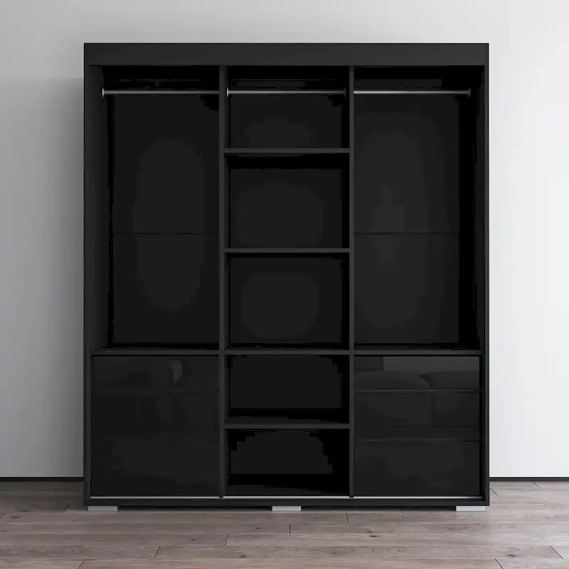 Armoire moderne 3 portes avec miroir