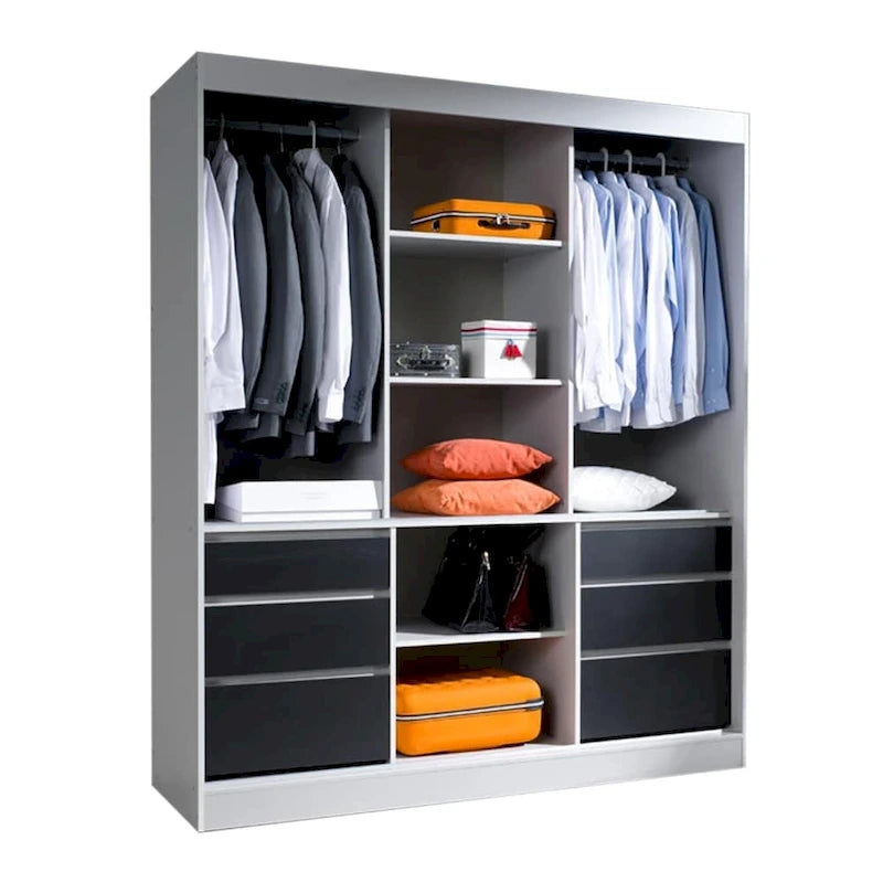 Armoire moderne 3 portes avec miroir