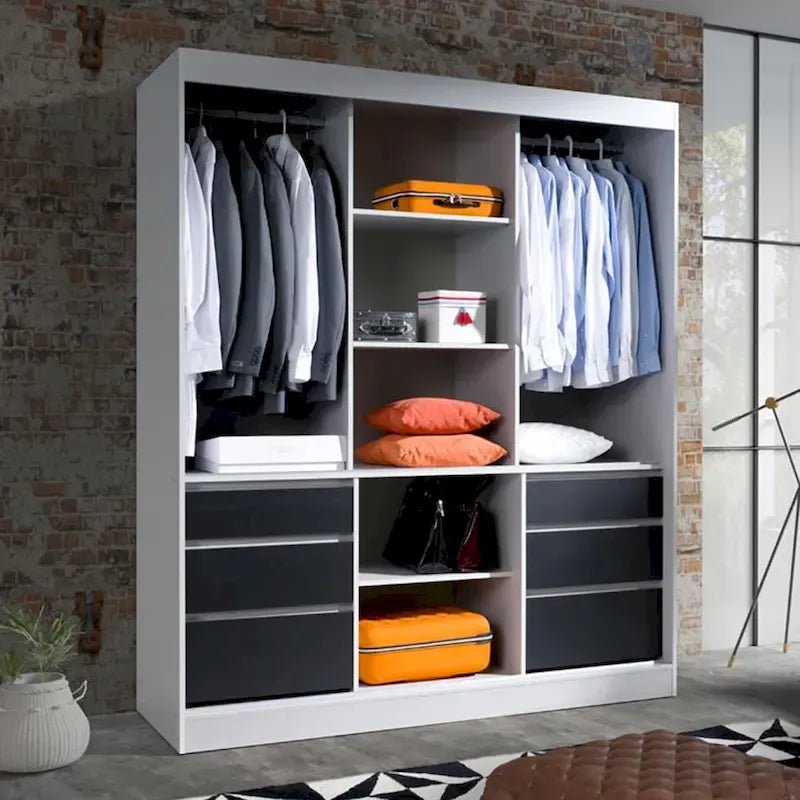 Armoire moderne 3 portes avec miroir
