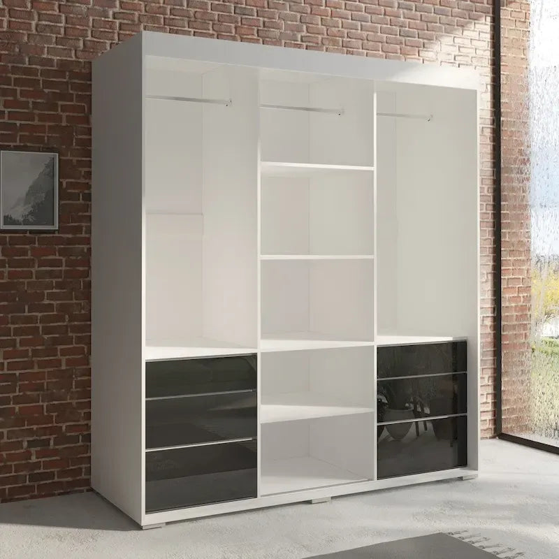 Armoire moderne 3 portes avec miroir