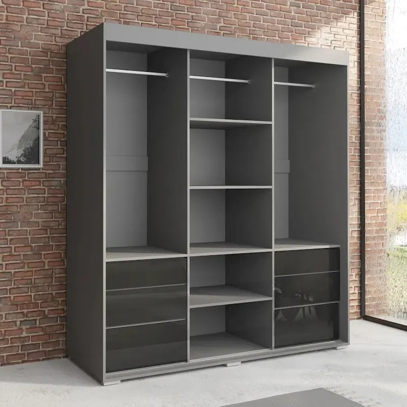 Armoire moderne 3 portes avec miroir