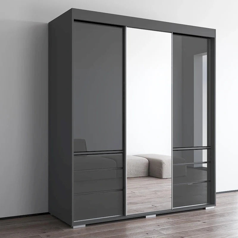 Armoire moderne 3 portes avec miroir