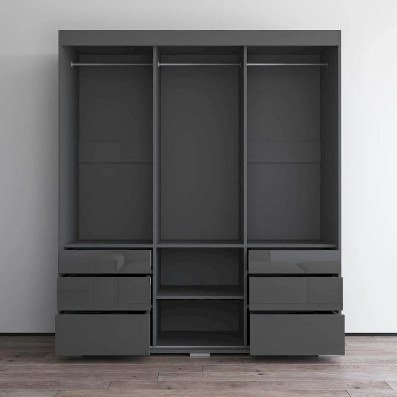 Armoire moderne 3 portes avec miroir