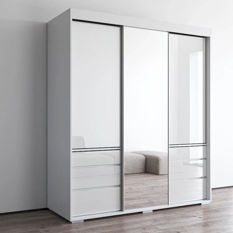 Armoire moderne 3 portes avec miroir