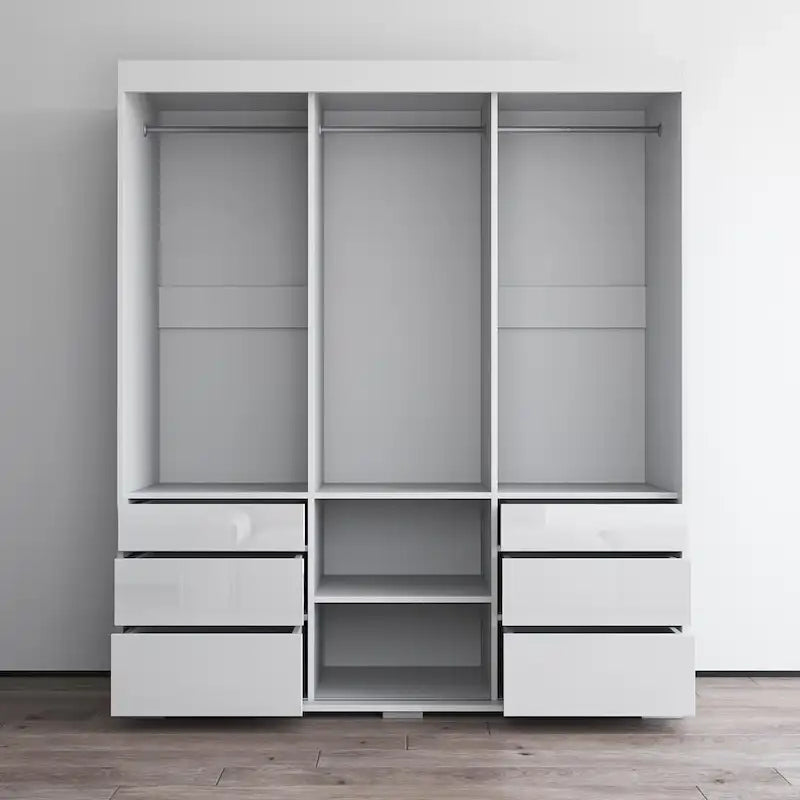Armoire moderne 3 portes avec miroir
