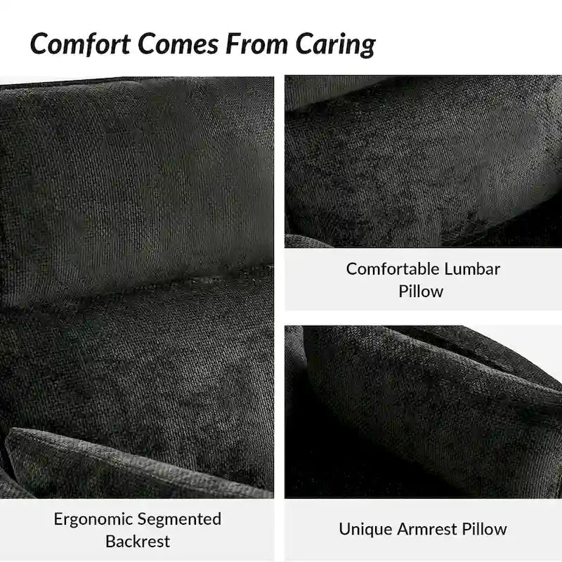 Fauteuil inclinable motorisé berçant et pivotant pour chambre d'enfant avec ports USB