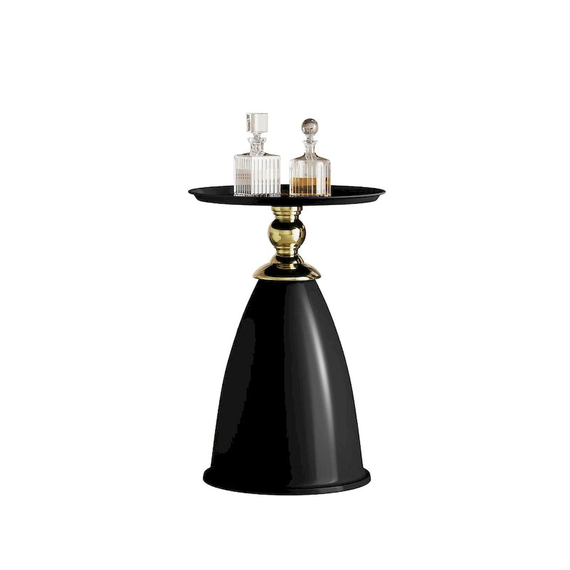 Table d'appoint de luxe en fer, table d'appoint ronde minimaliste pour petit espace